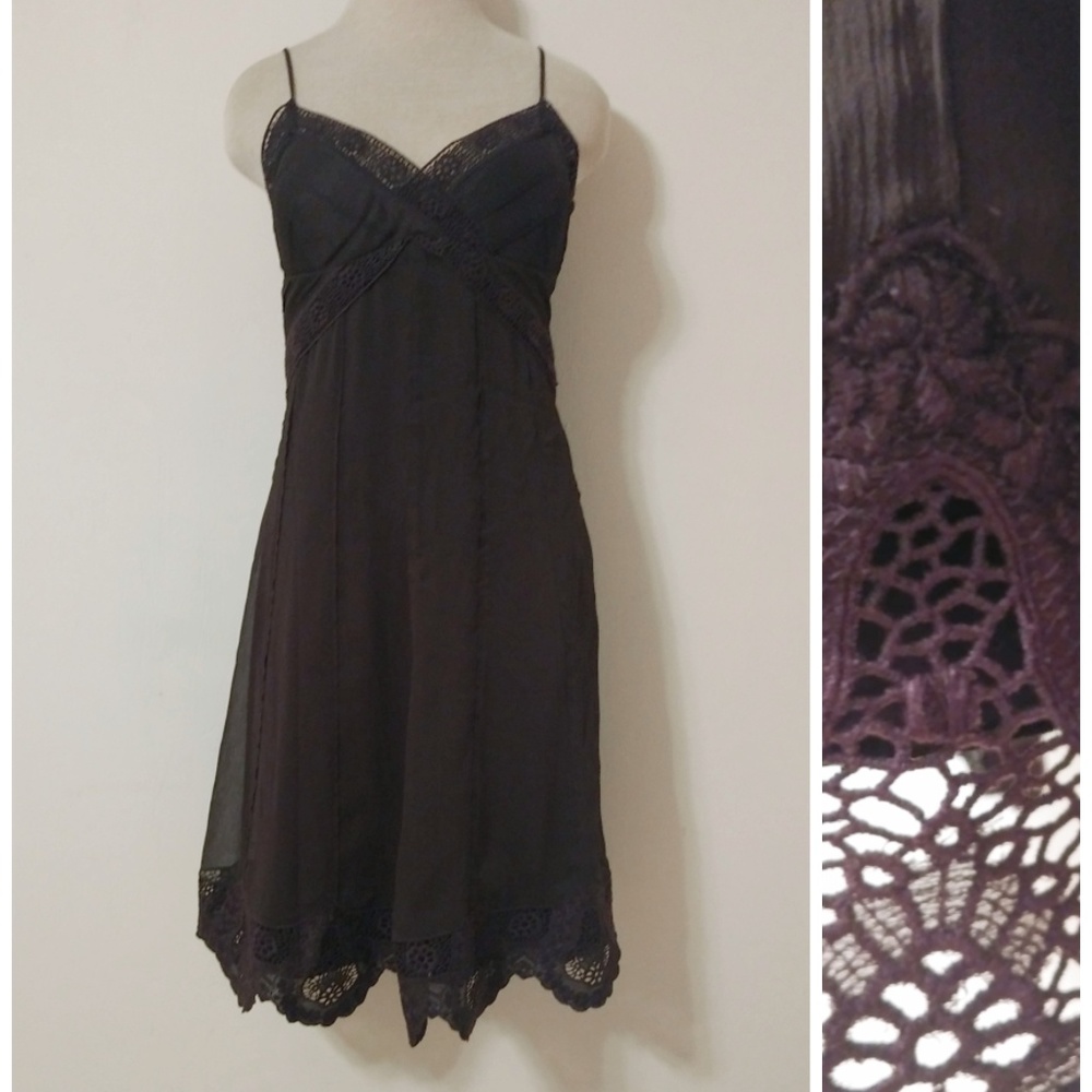 Elegant Black Lace Midi Dress